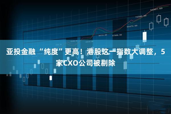 亚投金融 “纯度”更高！港股这一指数大调整，5家CXO公司被剔除
